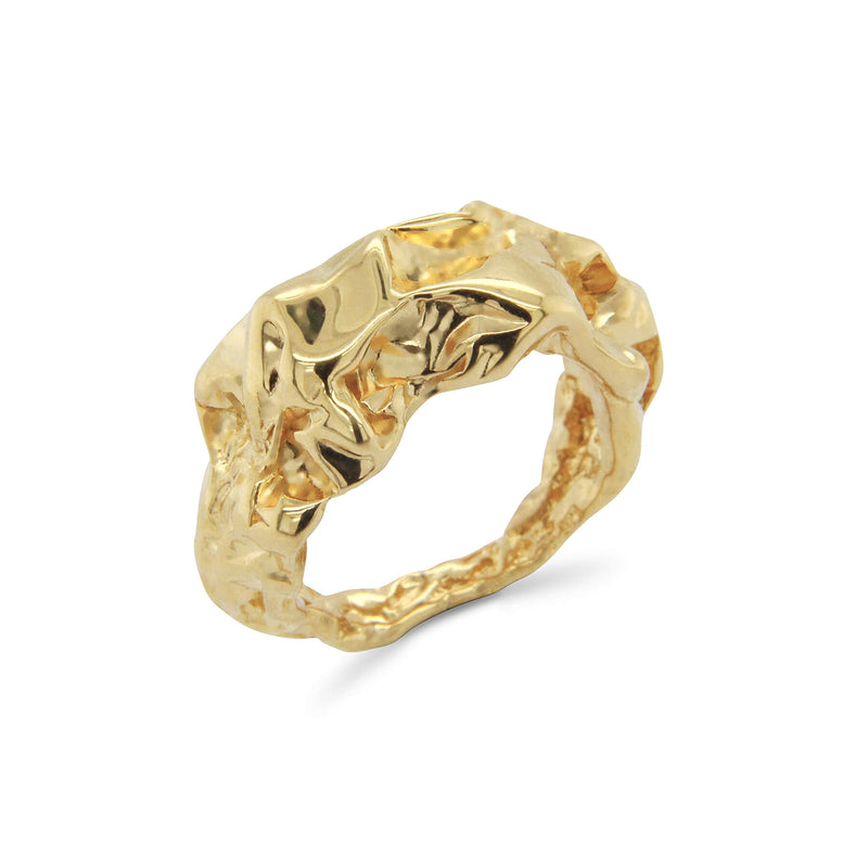 CRUSH Sculptural ring in 18ct gold