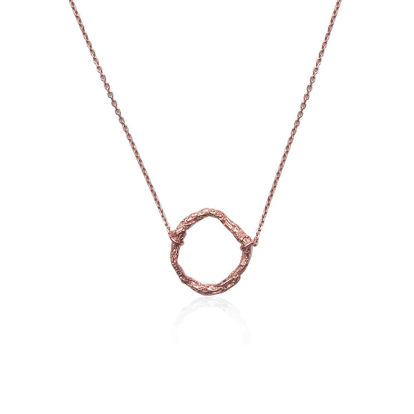 ILLUSION Circle necklace - Rose gold