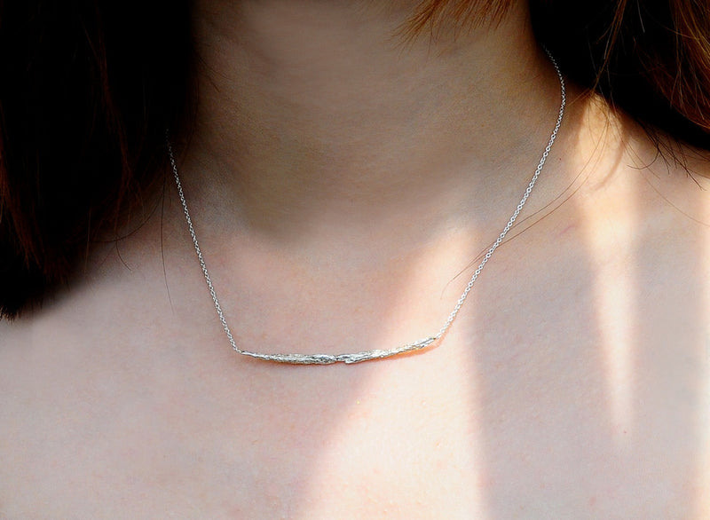 ILLUSION Long stick necklace - Silver