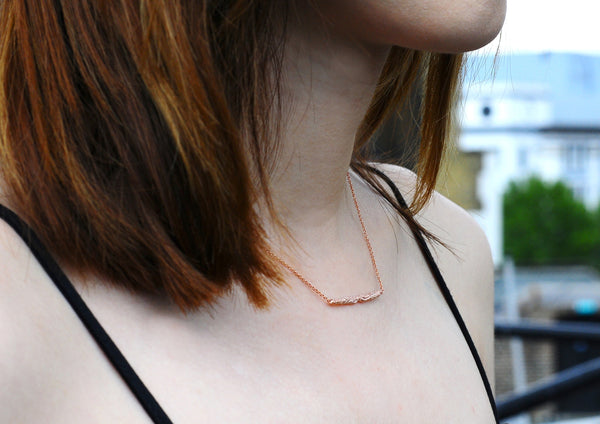 ILLUSION Medium stick necklace - ROSE GOLD
