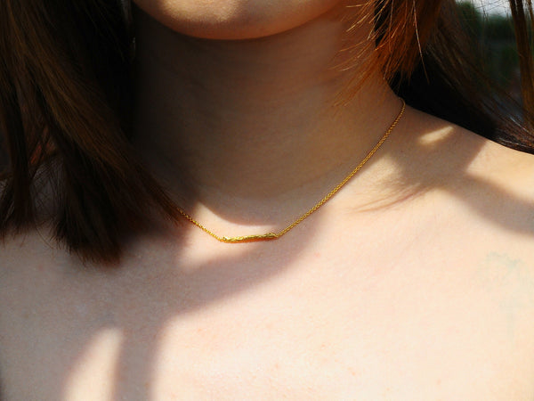 ILLUSION Short stick necklace - ROSE GOLD
