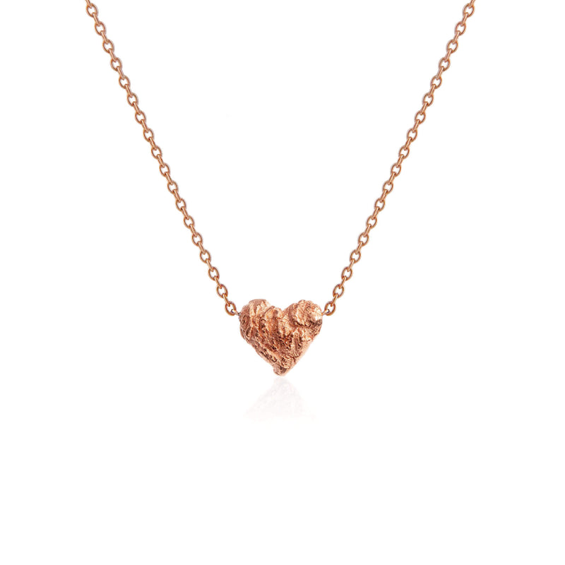 ILLUSION Heart shaped rose gold necklace