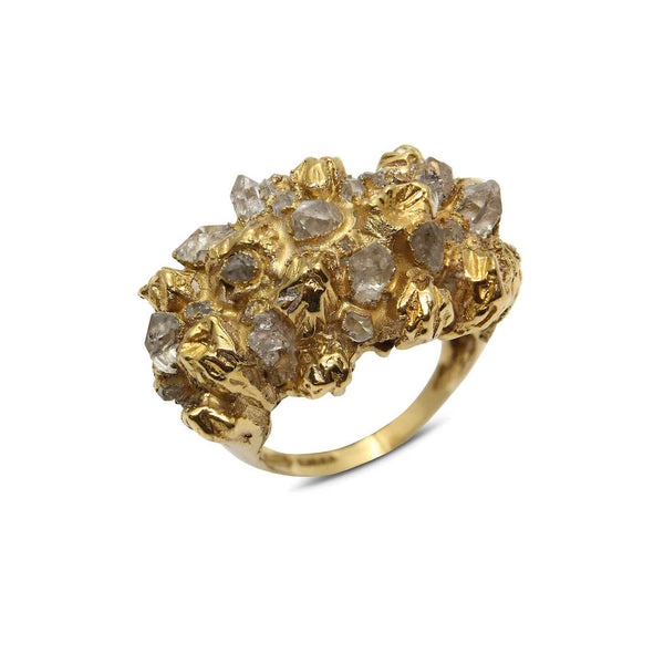 UNDER EARTH Cocktail Ring - Gold