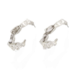 C R U S H Hoop Earrings - Silver