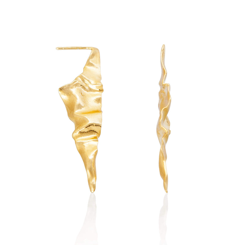 C R U S H Pointed Earrings - Gold