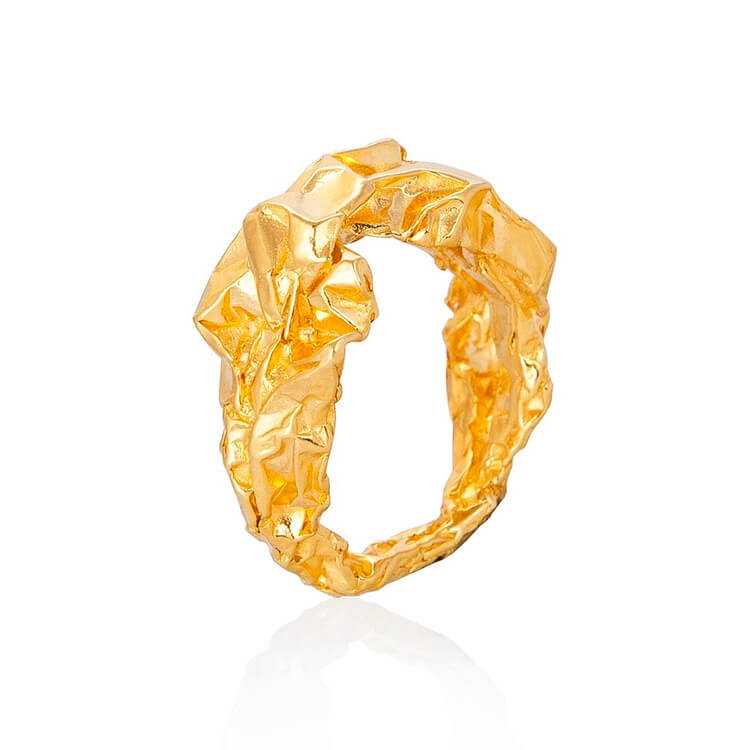 C R U S H Sculptural Ring - Gold