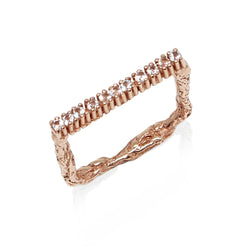 ILLUSION Square Eternity 18kt gold ring