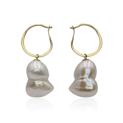 twin pearls earrings