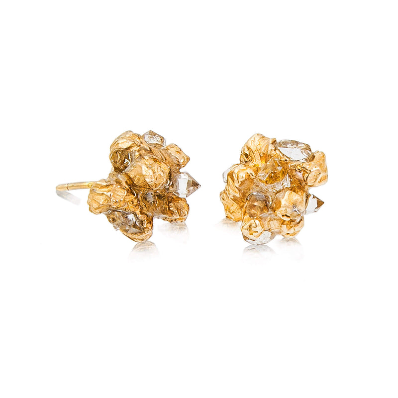 UNDER EARTH Stone Studs - Gold